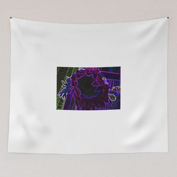 Item preview, Neon Vibrant Purple Blue and Green Sun Flower Abstract Design designed and sold by adriturner.