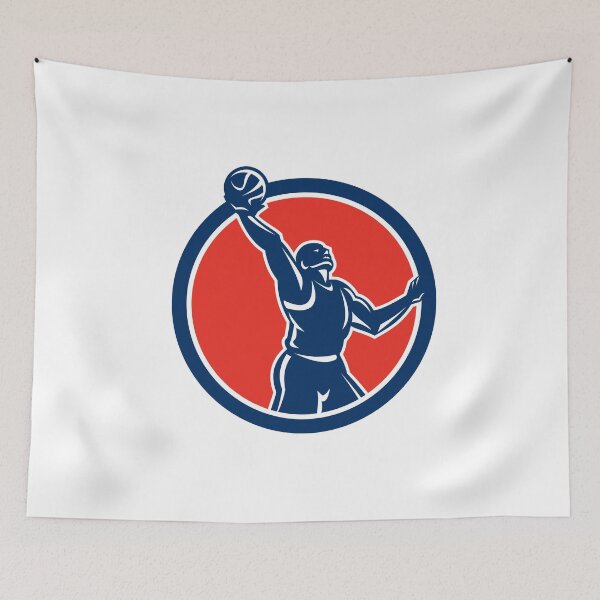 Item preview, Basketball Player Rebounding Lay-Up Ball Circle designed and sold by patrimonio.