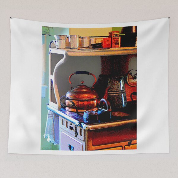 Item preview, Copper Tea Kettle on Stove designed and sold by Susan Savad.