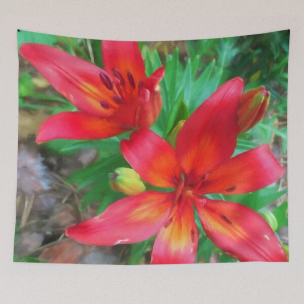 Item preview, A Pair Of Red Lillies designed and sold by Mandala Magic by OM.
