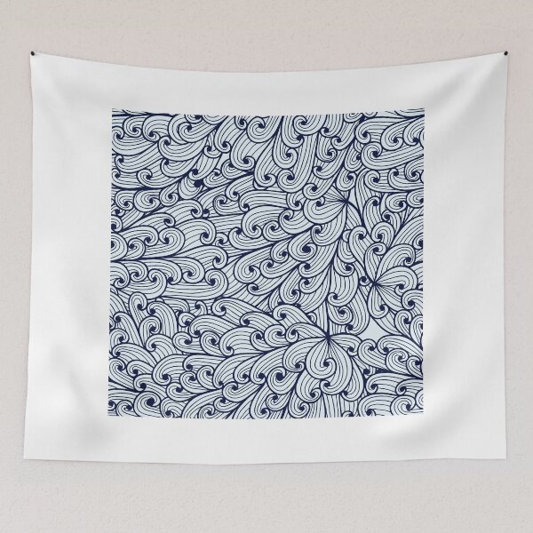 Artikelvorschau, Blaues Gekritzelmuster mit Himmel entworfen und verkauft von Patternalized.