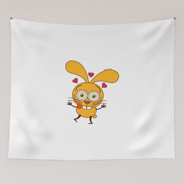Item preview, Yellow bunny feeling madly in love designed and sold by Zoo-co.
