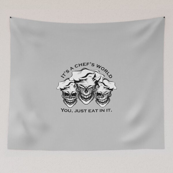 Item preview, Funny Chef Skulls: It's a Chef's World designed and sold by sdesiata.
