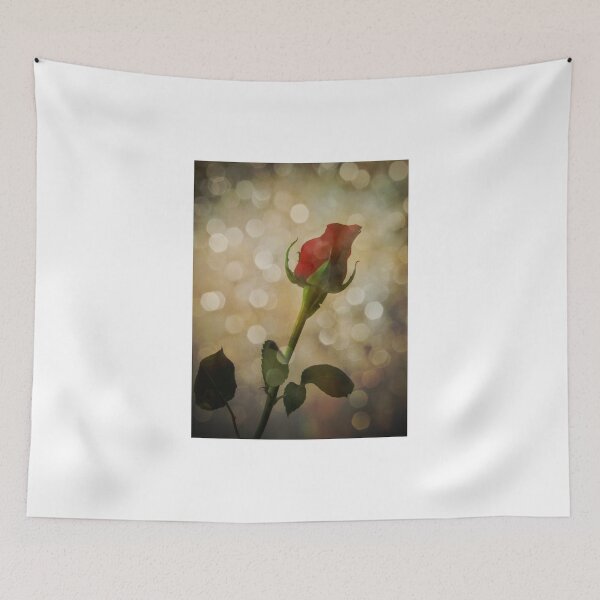Item preview, Sparkling Red Rose Bud Photograph Art designed and sold by adriturner.