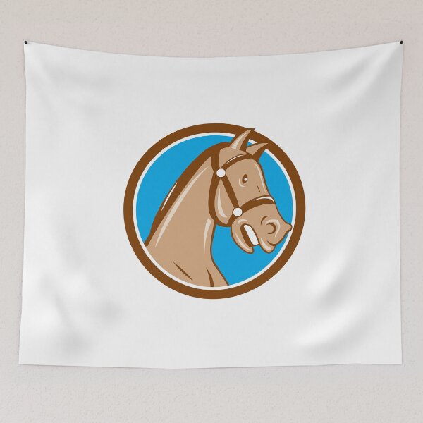 Item preview, Horse Head Bridle Circle Cartoon designed and sold by patrimonio.