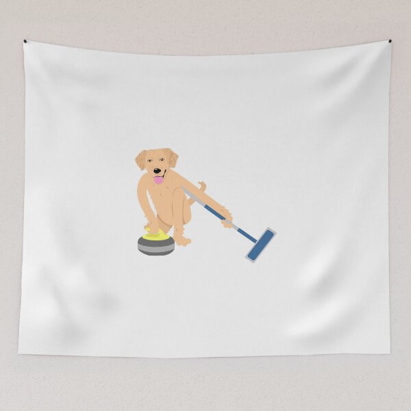 Item preview, Golden Retriever Curling designed and sold by pounddesigns.