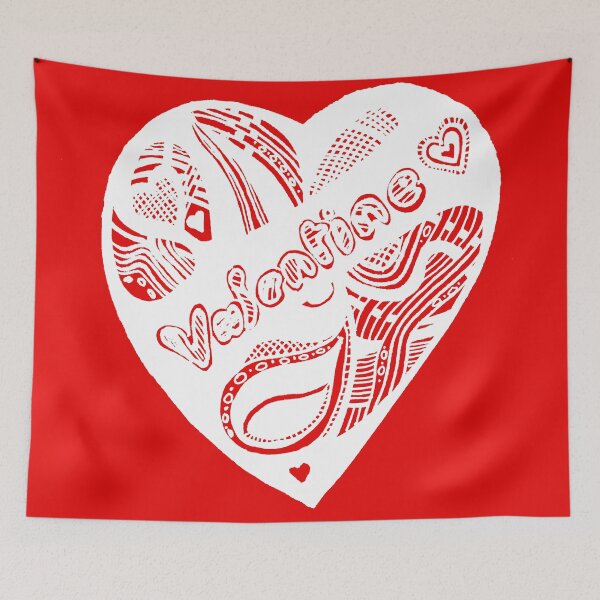 Item preview, Valentine 2 Aussie Tangle White - See Description Notes re Background Colour Choices designed and sold by Heatherian.