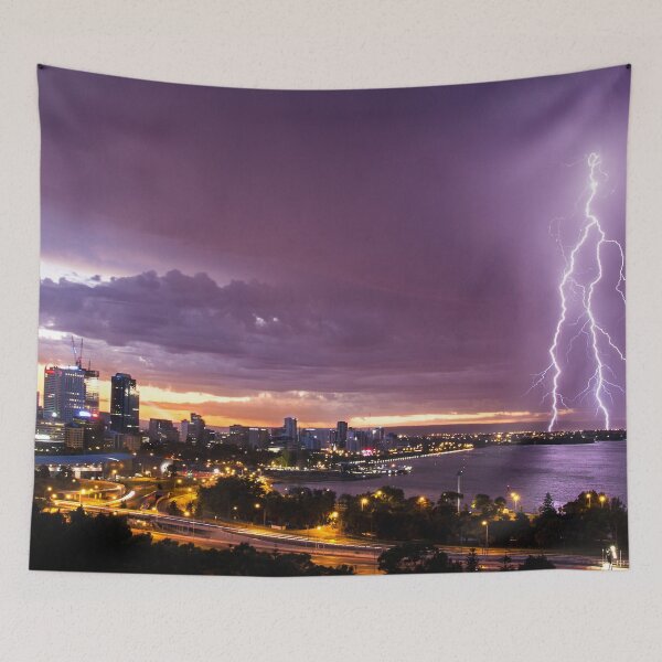 Item preview, Perth sunrise lightning designed and sold by BeninFreo.