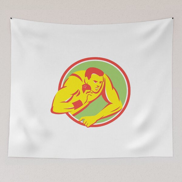 Item preview, Shot Put Track and Field Athlete Retro designed and sold by patrimonio.