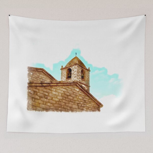 Item preview, Arzachena: view church Madonna della neve designed and sold by Giuseppe Cocco.