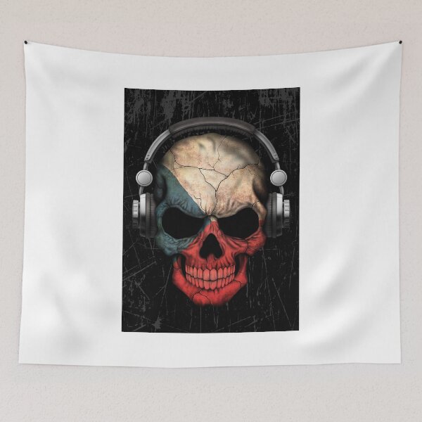Item preview, Dj Skull with Czech Republic Flag designed and sold by JeffBartels.