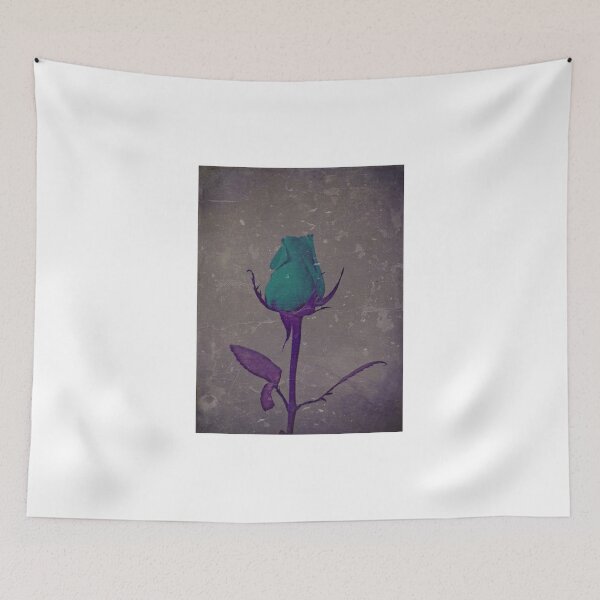 Item preview, Fantasy Teal and Purple Rose Bud Art designed and sold by adriturner.