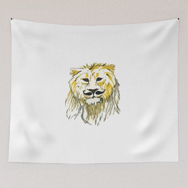 Item preview, Lion with moustache designed and sold by KitCatCards.