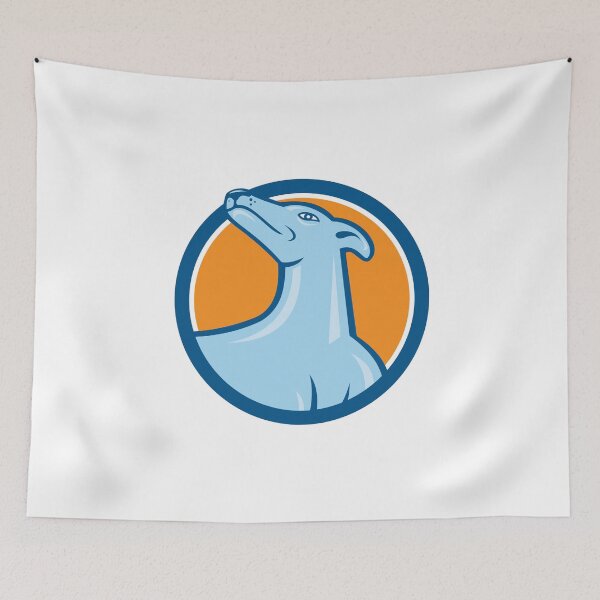 Item preview, Greyhound Dog Head Looking Up Cartoon designed and sold by patrimonio.