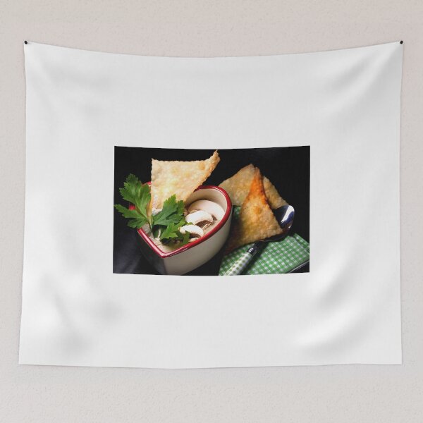 Artikelvorschau, Pilzsuppe mit knusprigem Strudel entworfen und verkauft von SmoothBreeze7 | Liz Collet Photography.