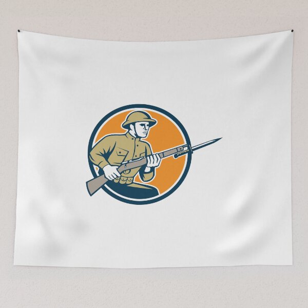 Item preview, World War One Soldier American Retro Circle designed and sold by patrimonio.