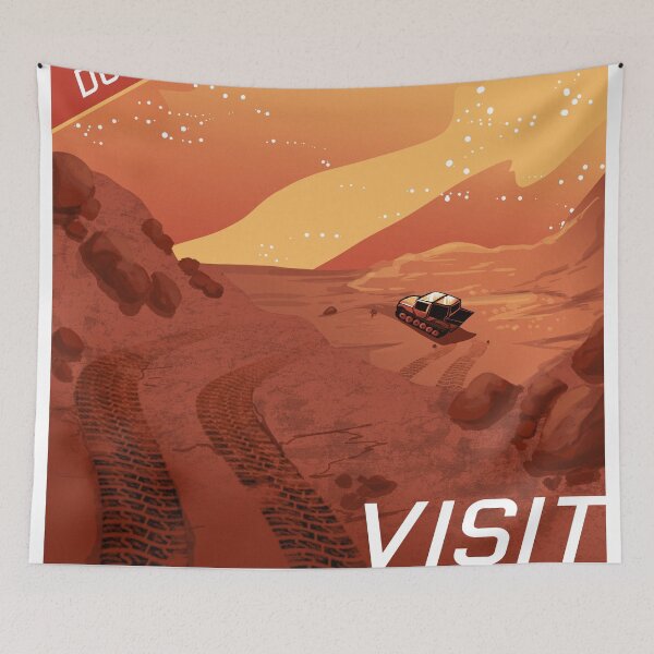 Item preview, Visit Mars  Travel Style Poster , Space designed and sold by lynxcollection.