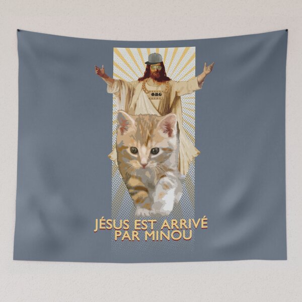 Item preview, jesus est arrivé par minou designed and sold by Ironic.