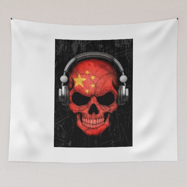 Item preview, Dj Skull with Chinese Flag designed and sold by JeffBartels.