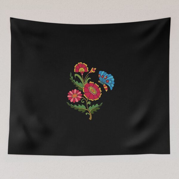Item preview, flower and butterfly black designed and sold by sriknick.