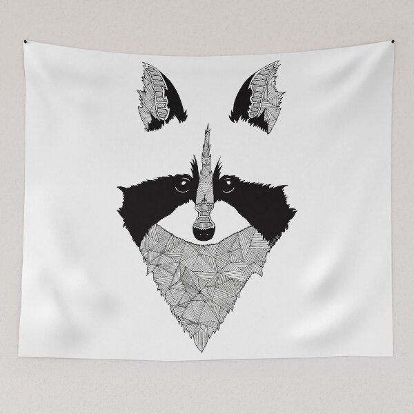 Item preview, Raccoon black and white designed and sold by artetbe.