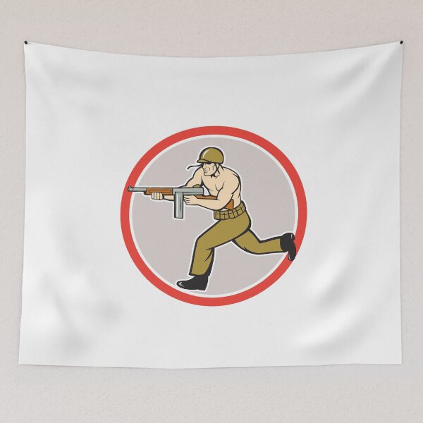 Item preview, World War Two Soldier American Tommy Gun designed and sold by patrimonio.