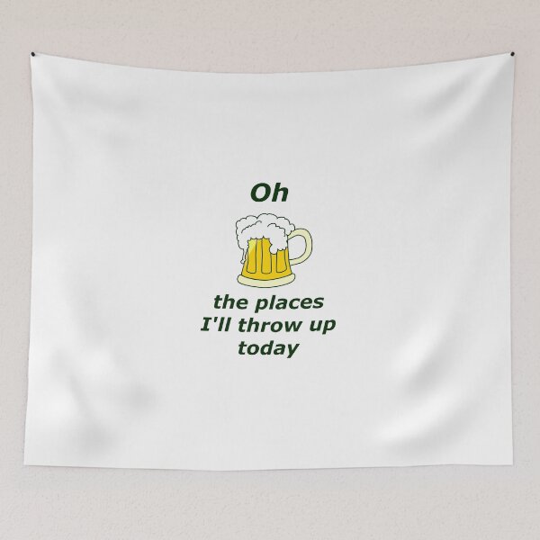 Item preview, Oh the places I'll throw up today designed and sold by evahhamilton.