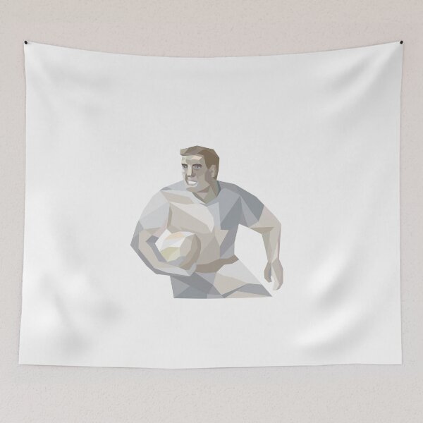 Item preview, Rugby Player Running Low Polygon designed and sold by patrimonio.