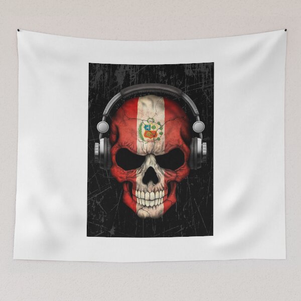 Item preview, Dj Skull with Peruvian Flag designed and sold by JeffBartels.