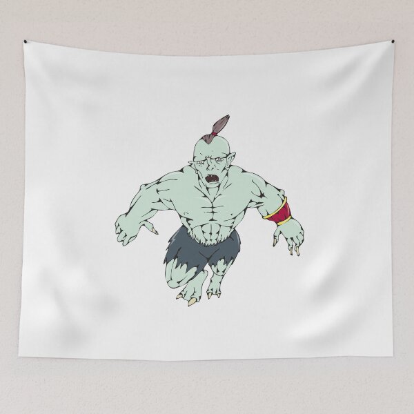 Item preview, Orc Warrior Jumping Front Cartoon designed and sold by patrimonio.