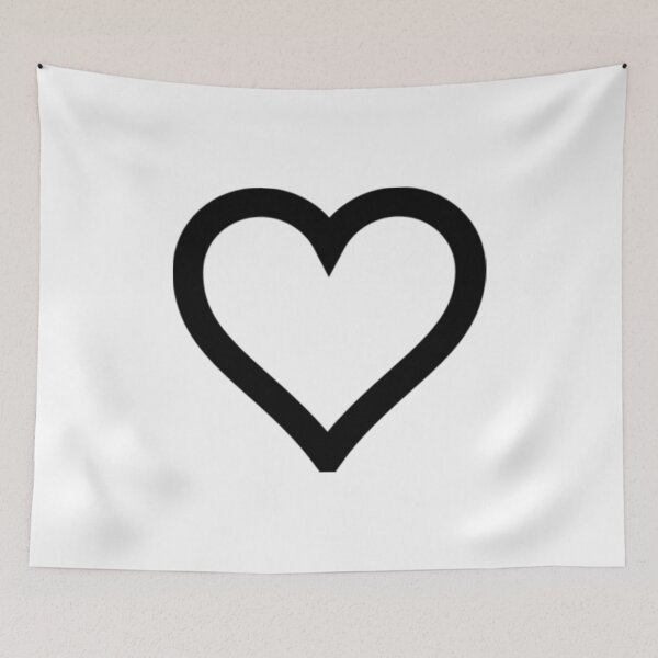 Item preview, Simple Black and White Heart designed and sold by shabzdesigns.