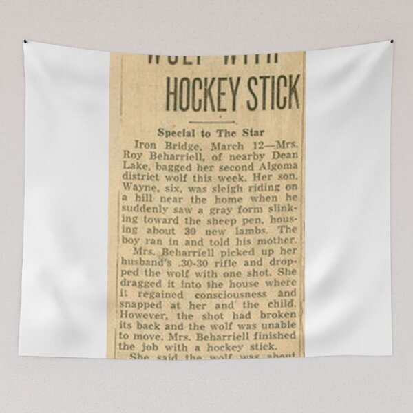 Item preview, WOMAN KILLS WOLF WITH HOCKEY STICK designed and sold by cameraperson.