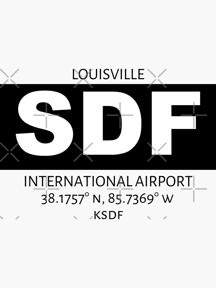 Thumbnail 3 of 3, Sticker, Louisville International Airport SDF designed and sold by AvGeekCentral.
