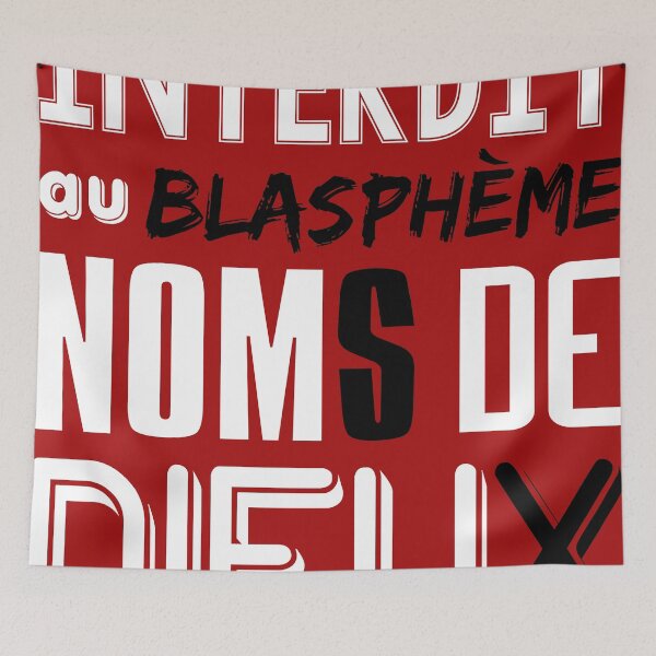 Item preview, INTERDIT au blasphème NOMS DE DIEUX v1 designed and sold by Thibaut Bachelier.