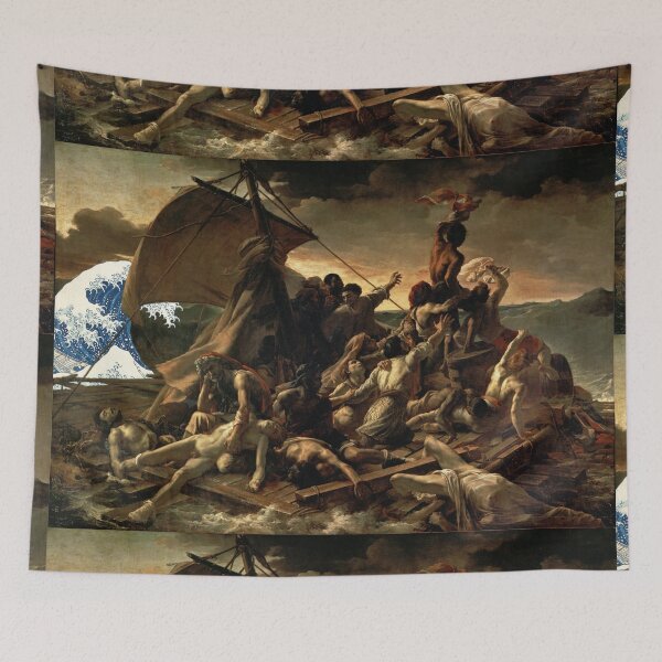 Item preview, Subtly Ruined The Raft of the Medusa - Hokusai Great Wave designed and sold by weavernap.