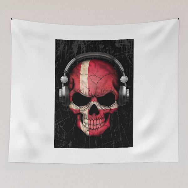 Item preview, Dj Skull with Danish Flag designed and sold by JeffBartels.