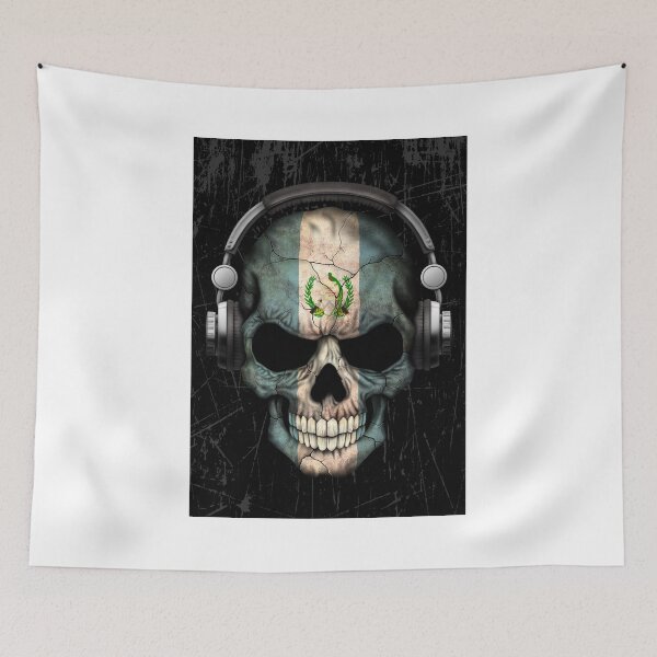 Item preview, Dj Skull with Guatemalan Flag designed and sold by JeffBartels.
