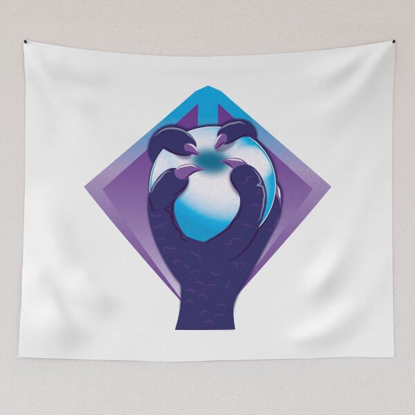 Aperçu de l'œuvre Main Talon violette avec un ORB en argent blanc créée et vendue par jazzydevil.
