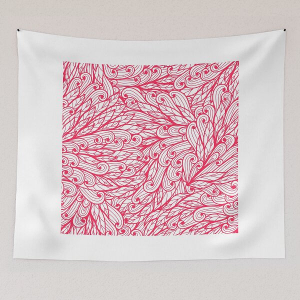 Item preview, Pink hand drawn doodle pattern designed and sold by Patternalized.