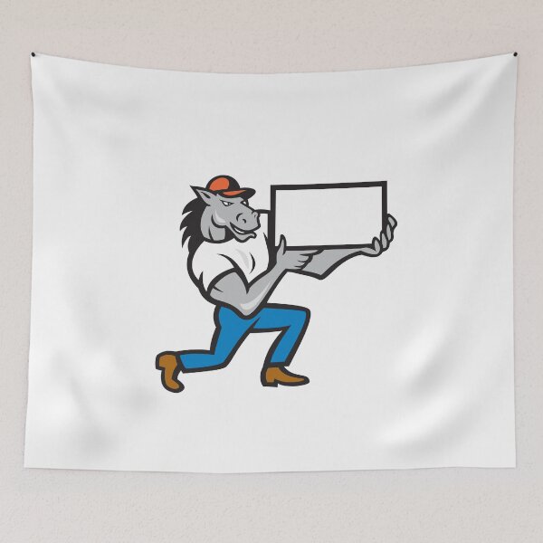 Item preview, Horse Kneeling Presenting Cartoon designed and sold by patrimonio.