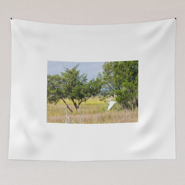 Item preview, Snowy Egret Over Marsh designed and sold by dbvirago.