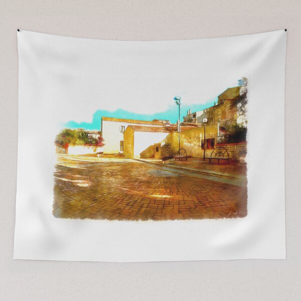 Item preview, Arzachena: view square Pio XII designed and sold by Giuseppe Cocco.