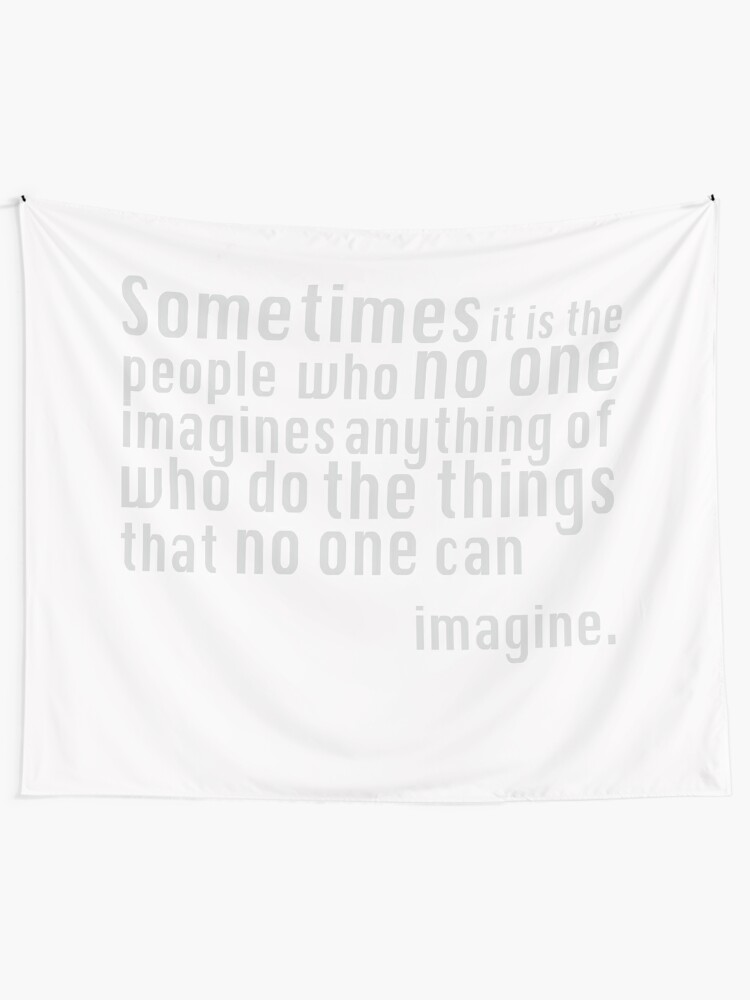 The Imitation Game Quote Tapestry By Getlestrade Redbubble