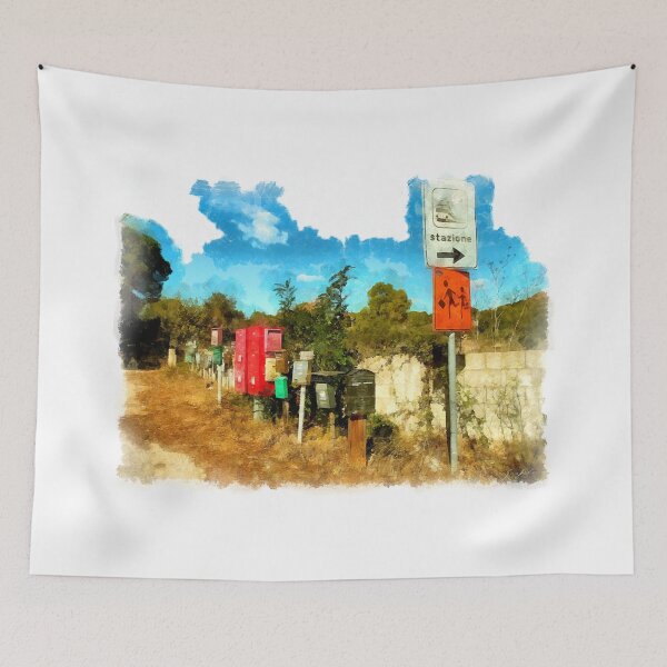 Item preview, Arzachena: landscape with mailboxes designed and sold by Giuseppe Cocco.