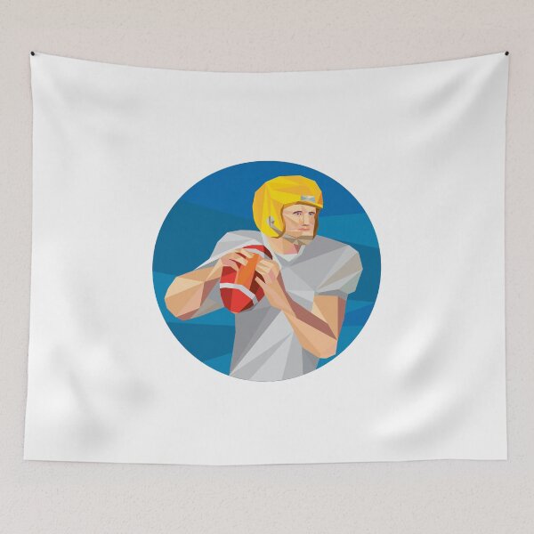 Artikelvorschau, American Football Quarterback QB niedriges Polygon entworfen und verkauft von patrimonio.