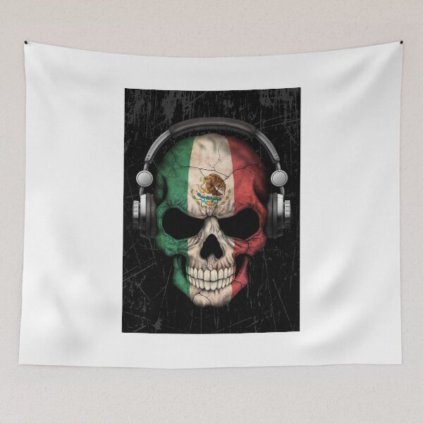 Item preview, Dj Skull with Mexican Flag designed and sold by JeffBartels.