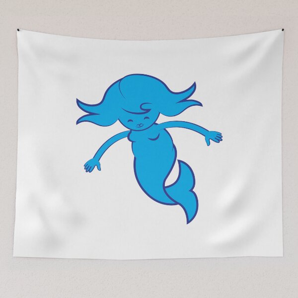 Item preview, all blue mermaid with her hair flowing in the water designed and sold by jazzydevil.
