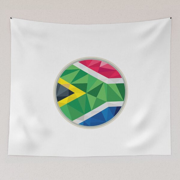 Item preview, South Africa Flag Icon Circle Low Polygon designed and sold by patrimonio.