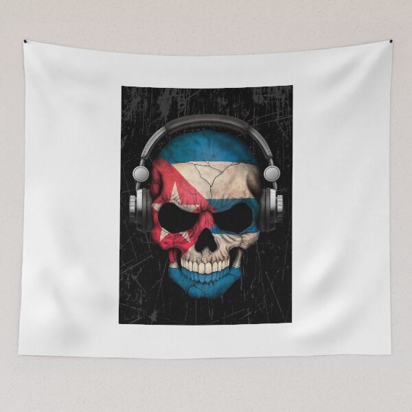 Item preview, Dj Skull with Cuban Flag designed and sold by JeffBartels.