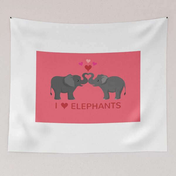 Item preview, Love Elephants - Heart Trunks designed and sold by Peppermint Narwhal.